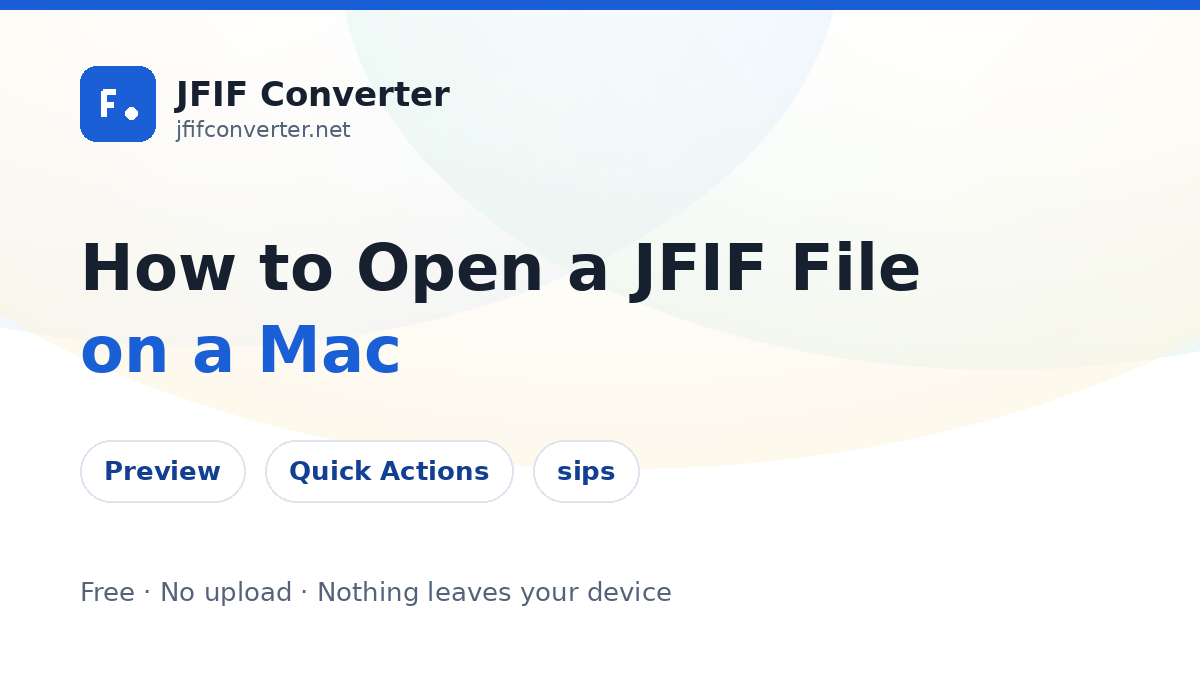 Opening and converting a JFIF file on macOS using Preview and Finder